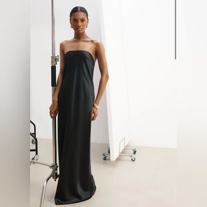 Because of Alice - Satin Cowl Back Maxi Dress